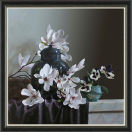 magnolia met viooltjes